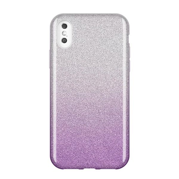 Iphone Xs Max - Wozinsky Glitzer Case lila/ silber