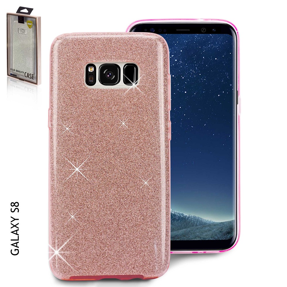 Samsung S8 - Glitzer Cover in pink