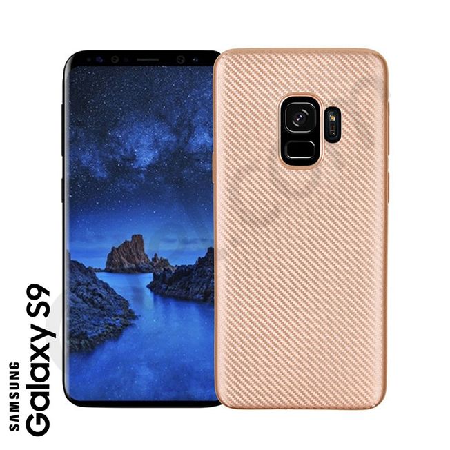 Samsung S9 - TPU Cover gold Carbon
