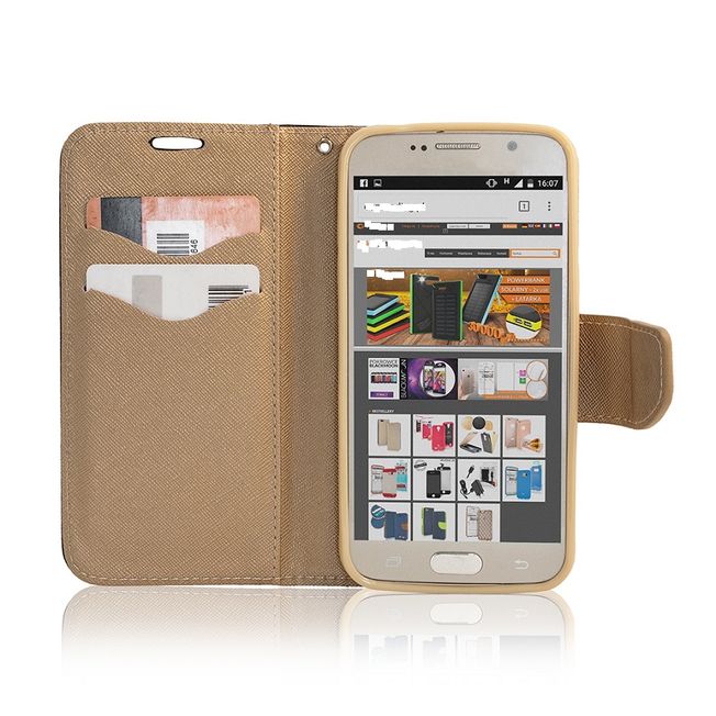 Samsung S8 - Smart Fancy Wallet - gold/ schwarz