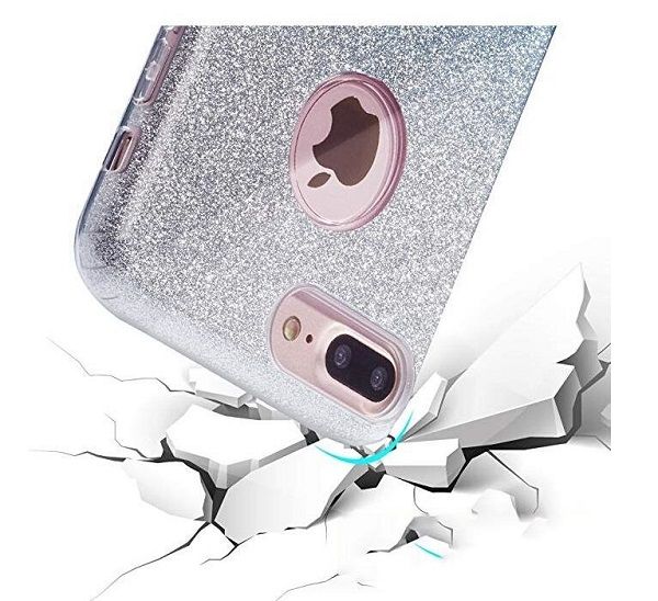 Iphone Xs Max - Wozinsky Glitzer Case blau/ silber