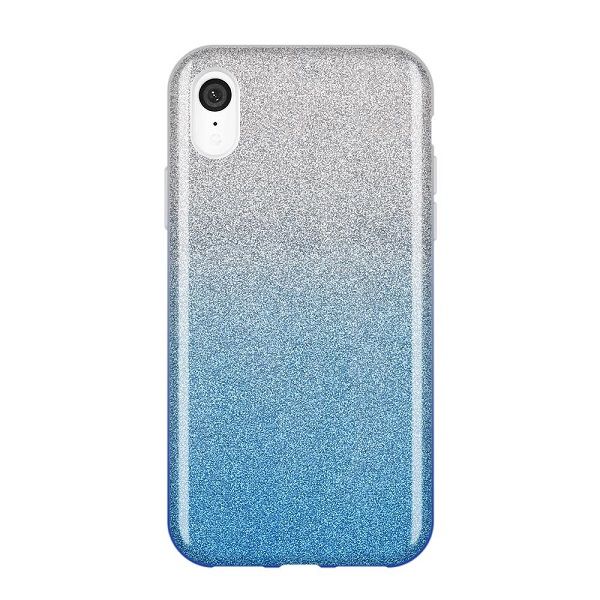 Iphone XR - Wozinsky Glitzer Case blau/ silber
