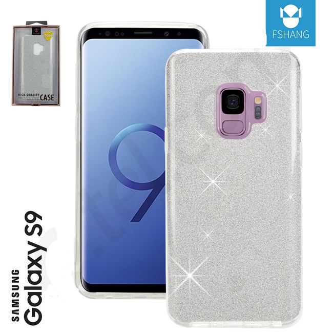 Samsung S9 - Glitzer Cover in silber