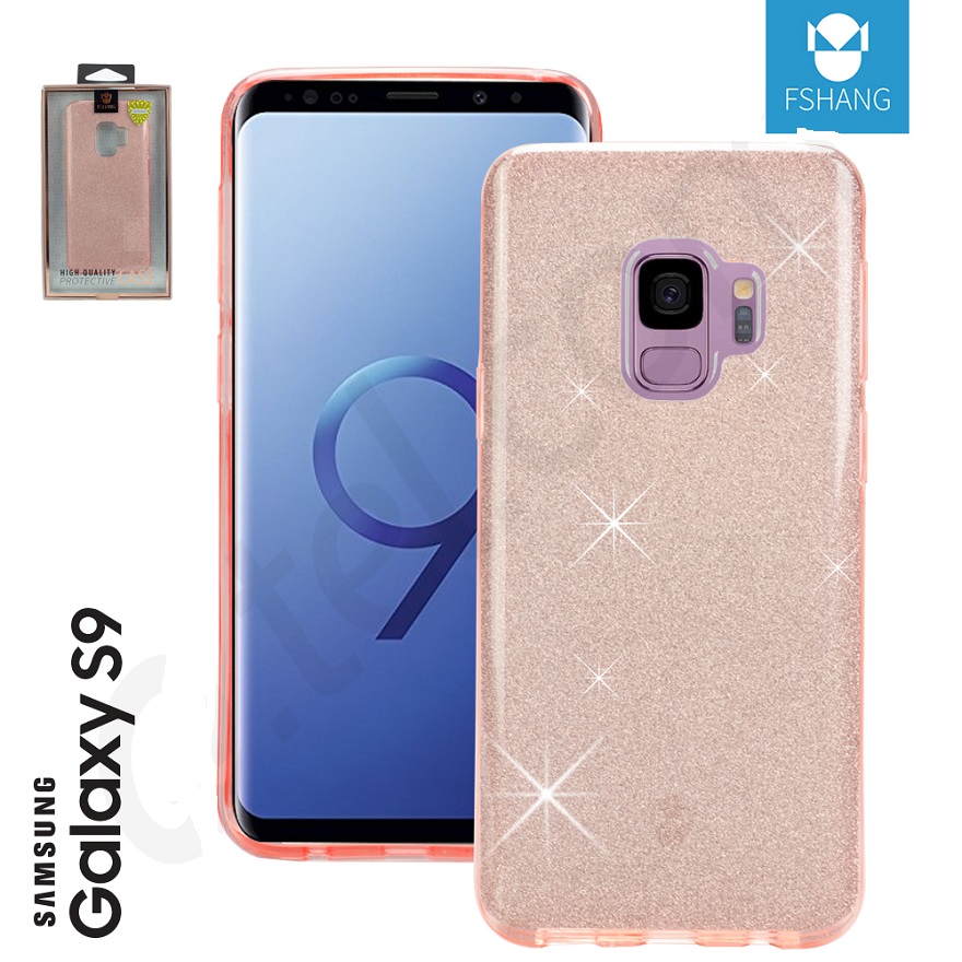 Samsung S9 - Glitzer Cover in rose
