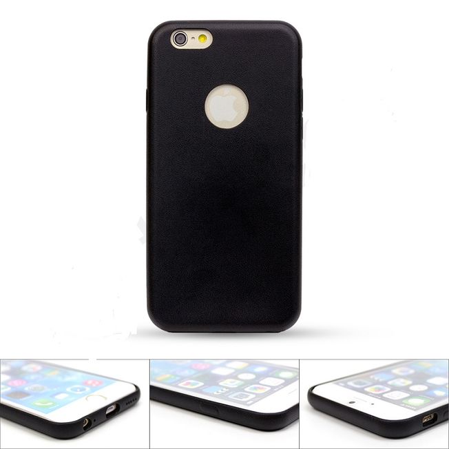 Iphone 6/6s - TPU Cover black Lederdesign