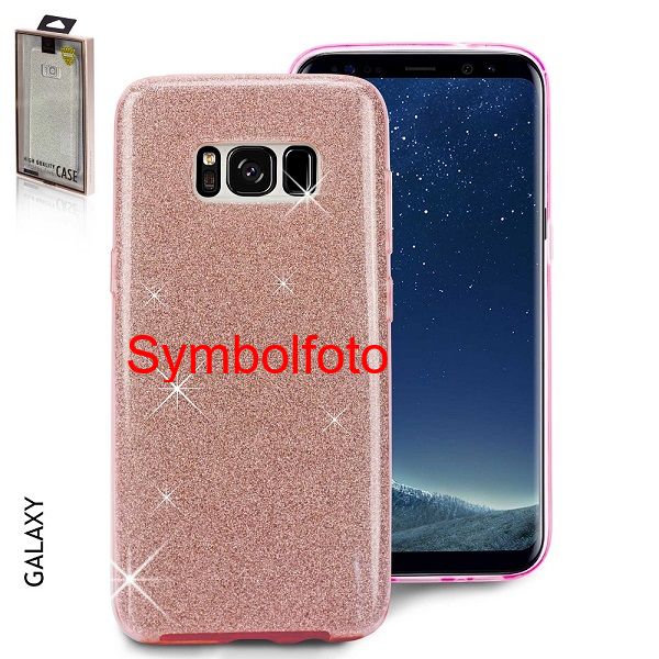 Samsung S10e (lite) - Glitzer Cover 3in1 pink