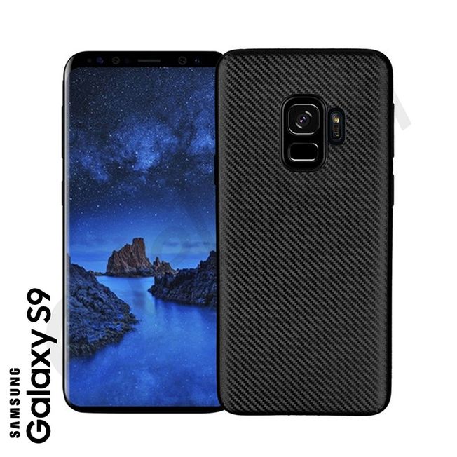 Samsung S9 - TPU Cover black Carbon